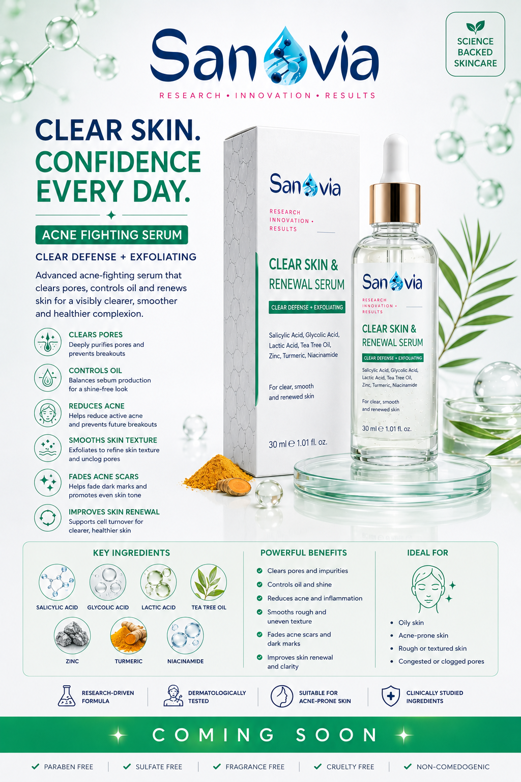 Sanovia Clear Skin & Renewal Serum